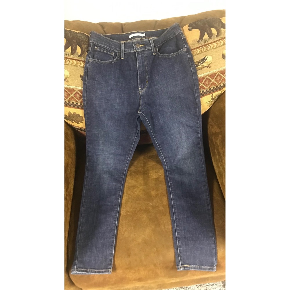 Levis 721 High Rise Skinny Jeans Dark Wash Indigo Denim Womens Size 29
